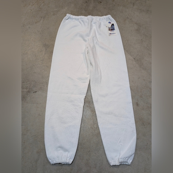 VTG Deadstock Russell Athletic Mens L Sweatpants White - Picture 1 of 11